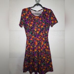 LuLaRoe Vibrant Floral Mini Dress